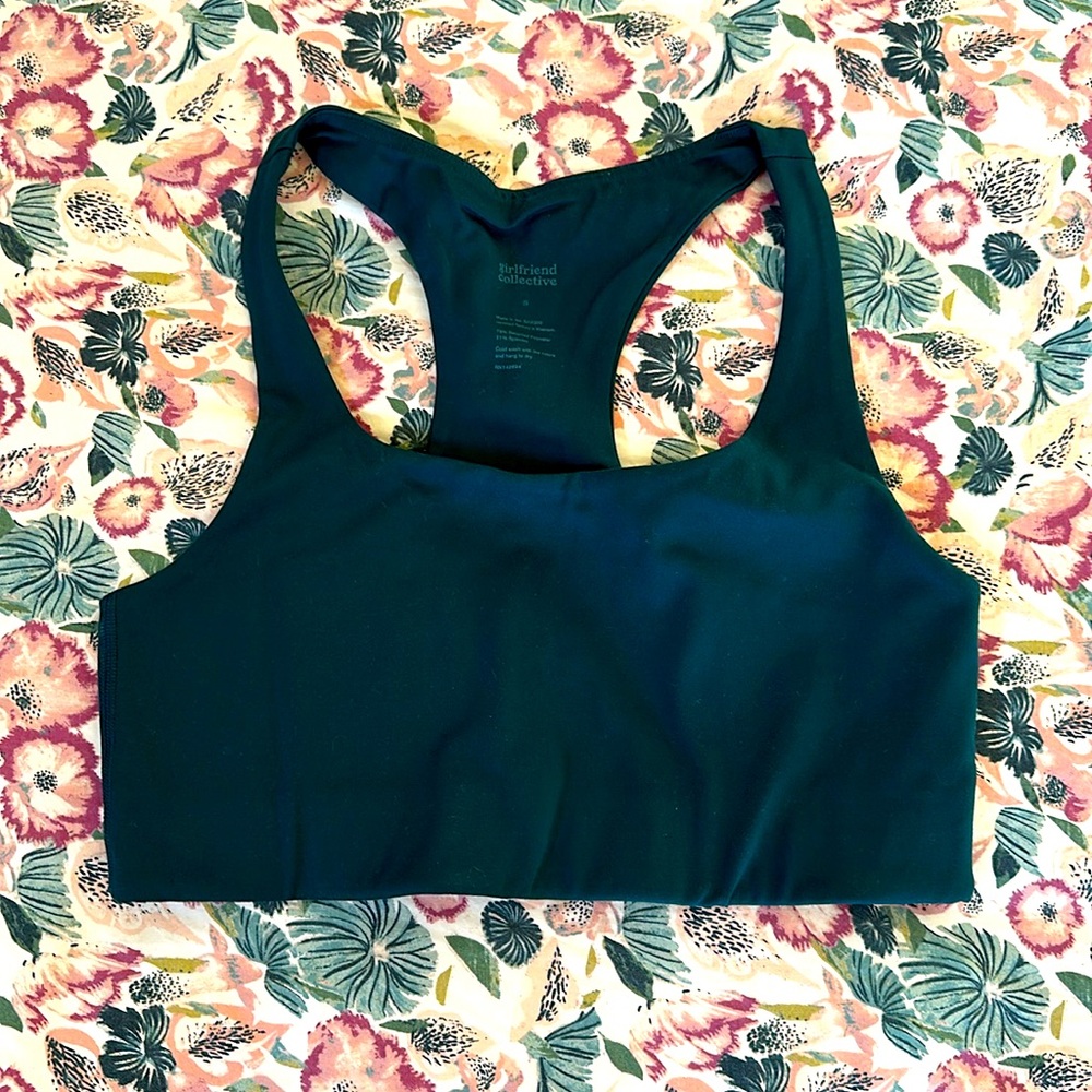 Girlfriend collective Paloma crop bra in Globe